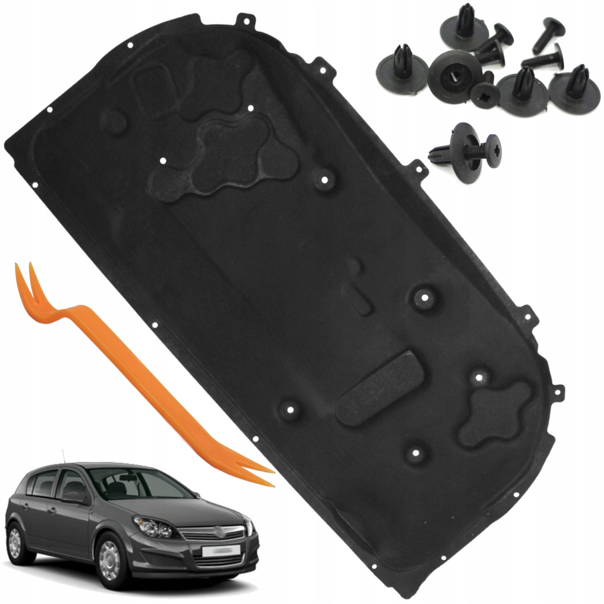 Odhlučnění masky Izolace Opel Astra H III 04-14 Vidlice Spinki