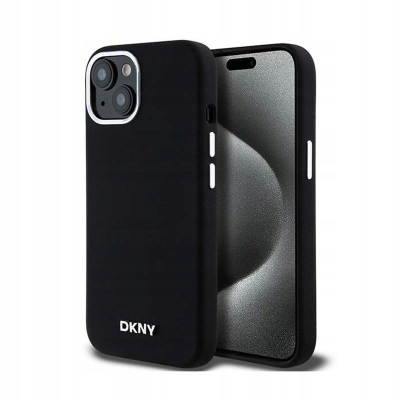 Dkny Liquid Silicone MagSafe Pouzdro pro iPhone 15 Plus 14 Plus černé Malé logo