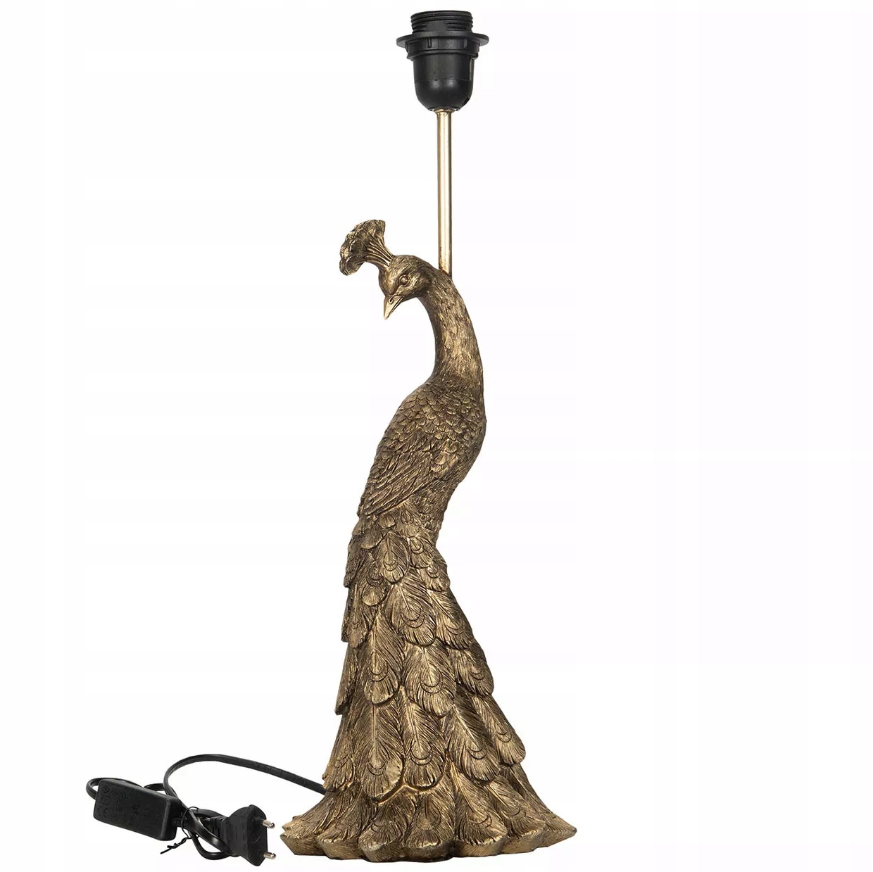 Stolová Lampa Paw Ptak Nočná E27 zlatá do obývacej izby a spálne 50 cm