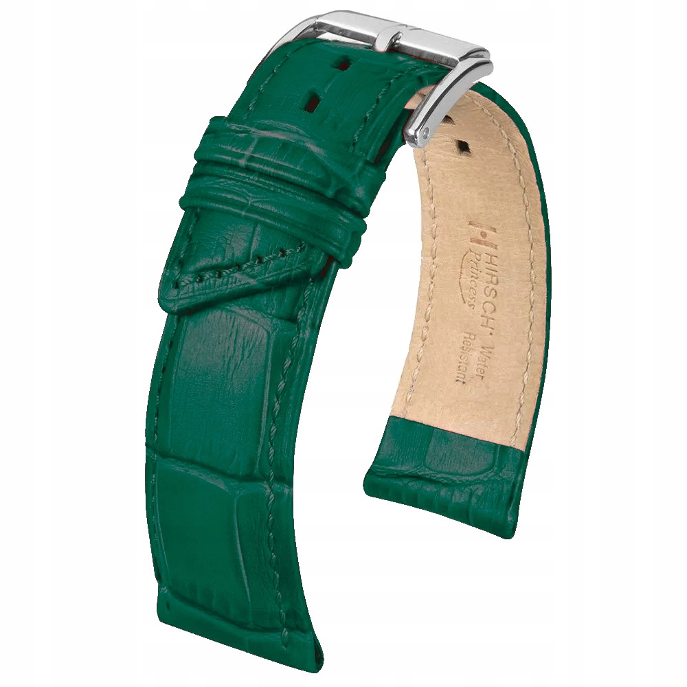 Tmavě zelený kožený opasek 18 mm Hirsch Princess Nqr 02628145-2-18 (M)