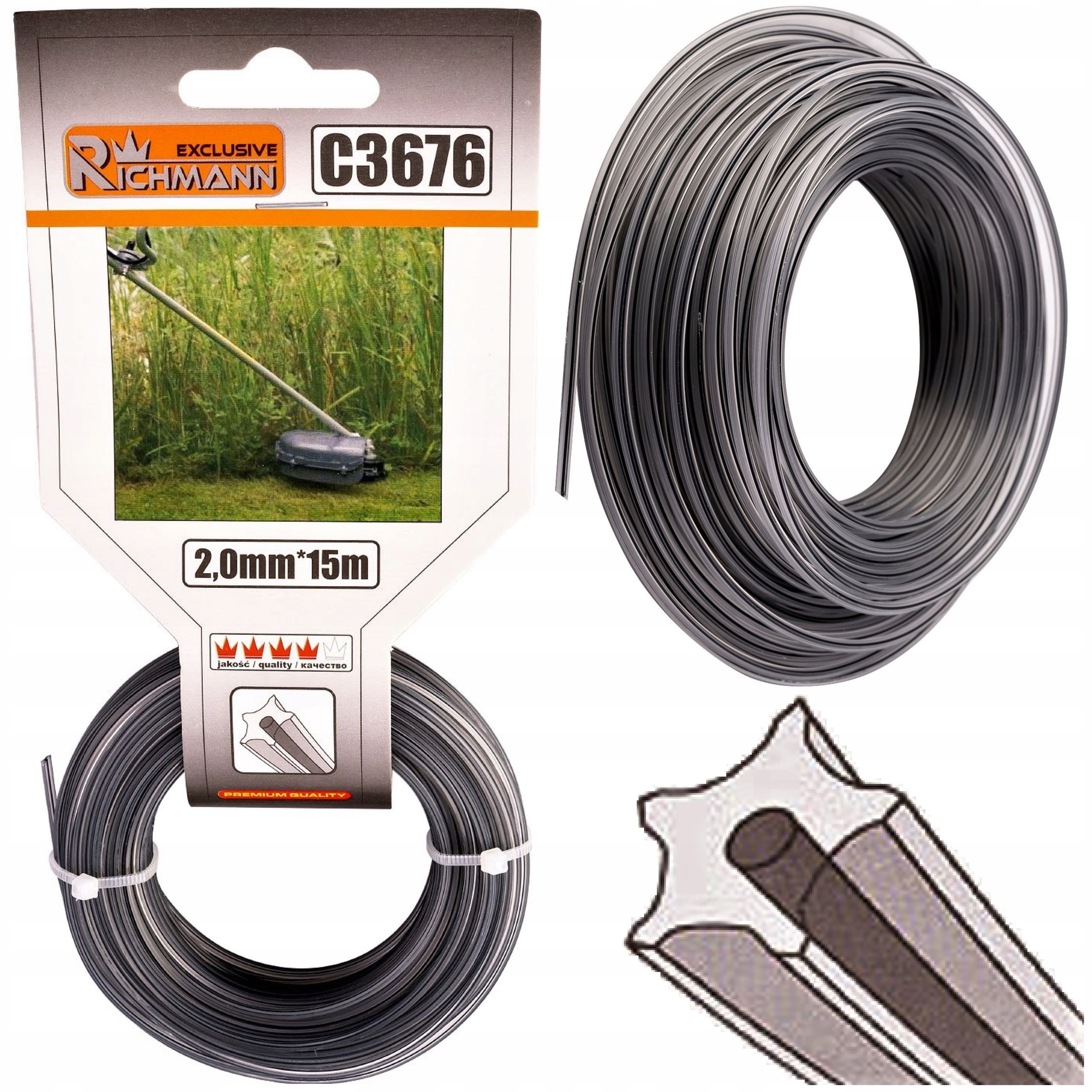 

Żyłka Do Podkaszarki Gwiazdka Duo C3676 2.0 mm 15m