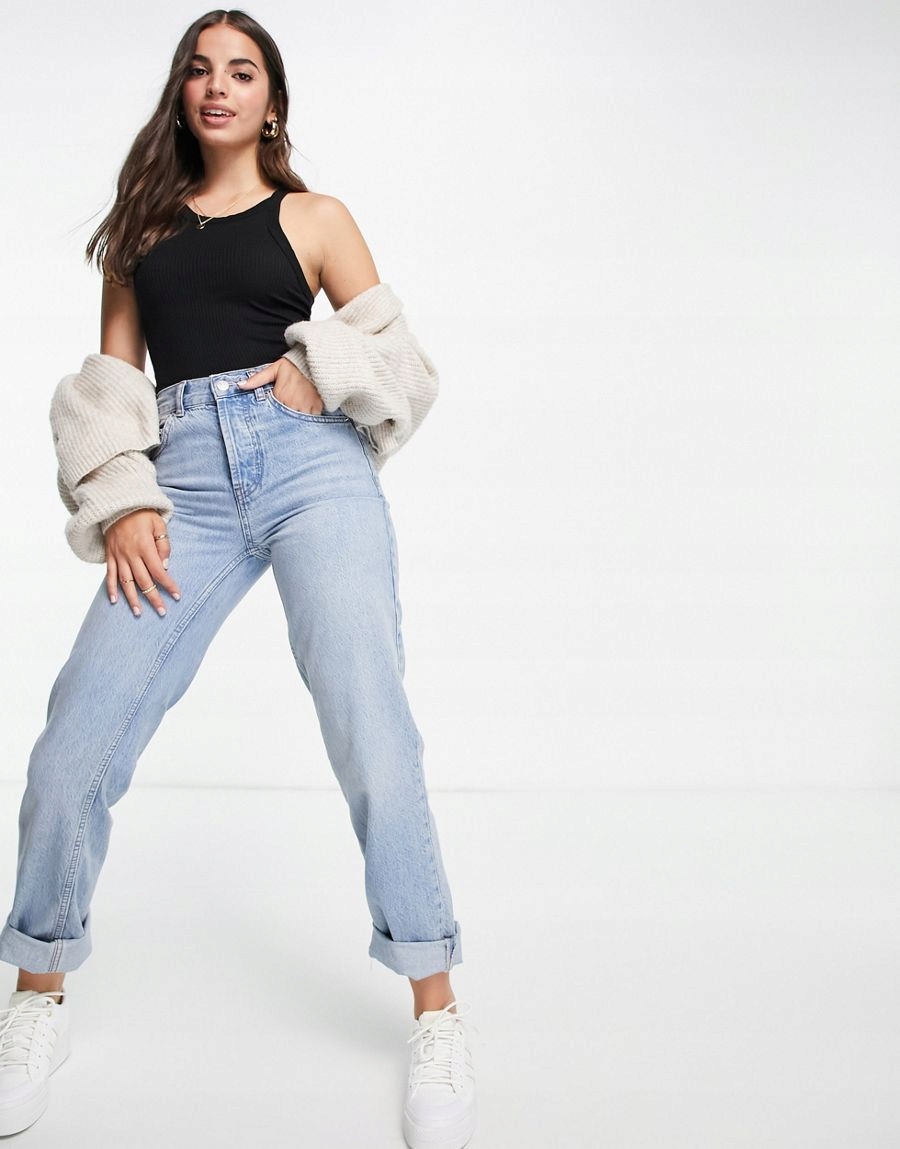 TOP DAMSKI CZARNY CASUAL BAWEŁNA BASIC