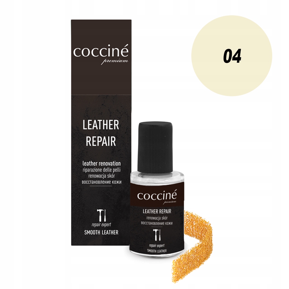 COCCINE FARBA DO RENOWACJI BUTÓW 10 ML KOLOR KOŚĆ SŁONIOWA PRAKTYCZNA