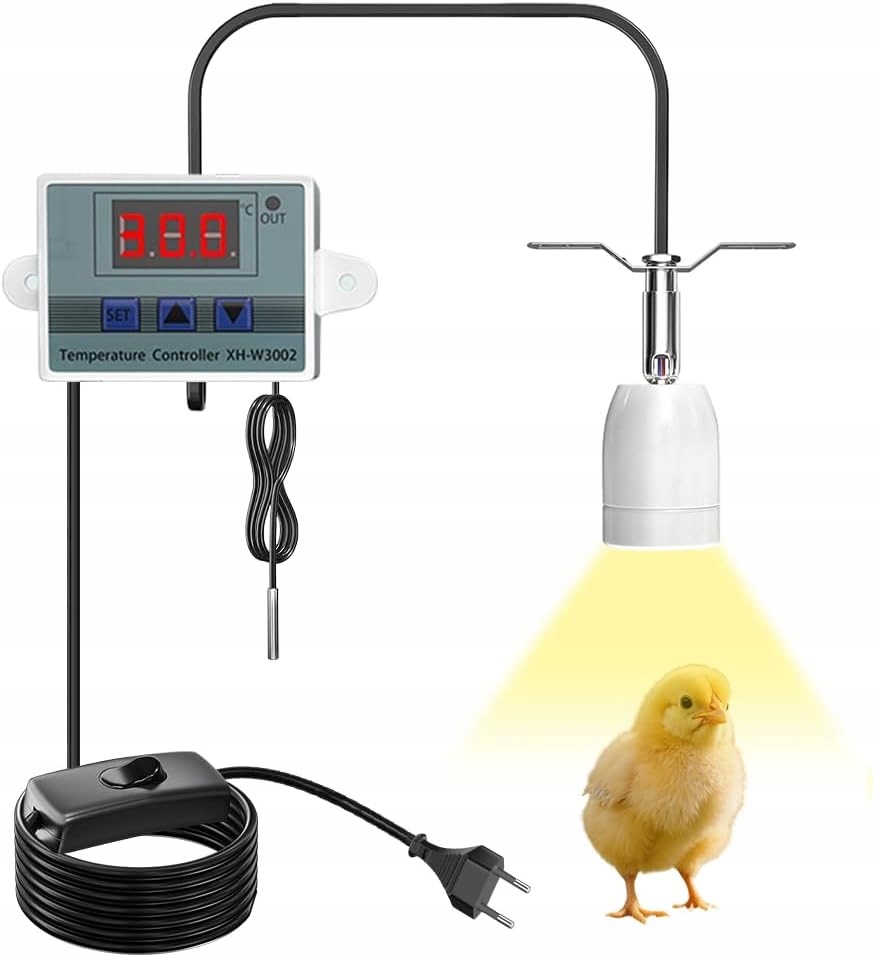 Levně Topná Lampa Do Terária E27 Uva Uvb Pro Zvířata Termostat Dálkové Ovládání 200W Svítidlo