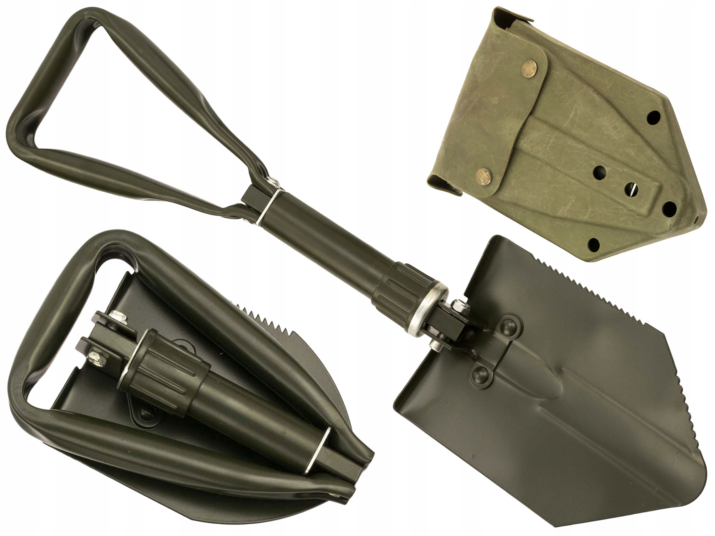 Saperka łopata składana wojskowa polowa Bundeswehr Mfh Olive z pokrowcem