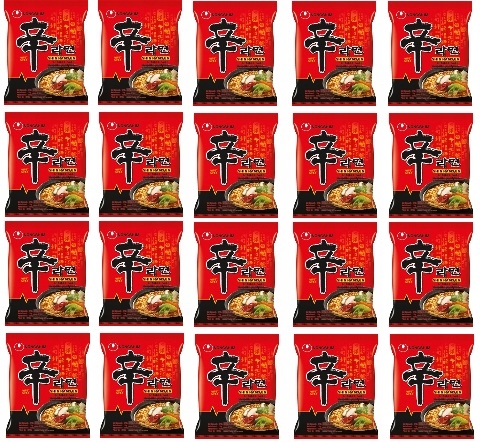 Levně 20 x 120 g Nongshim Nudlová polévka Instant Shin Ramyun Ostrá Kartonová
