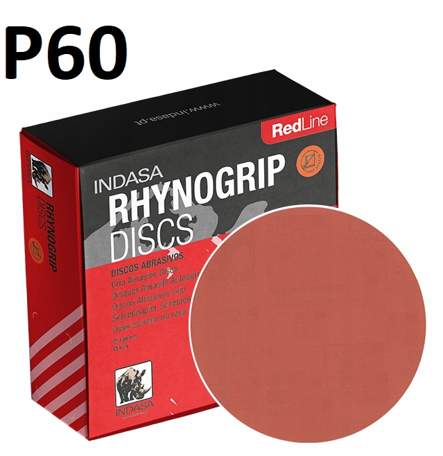 

Indasa Red Krążki Ścierne Rzep 125mm P60 x10
