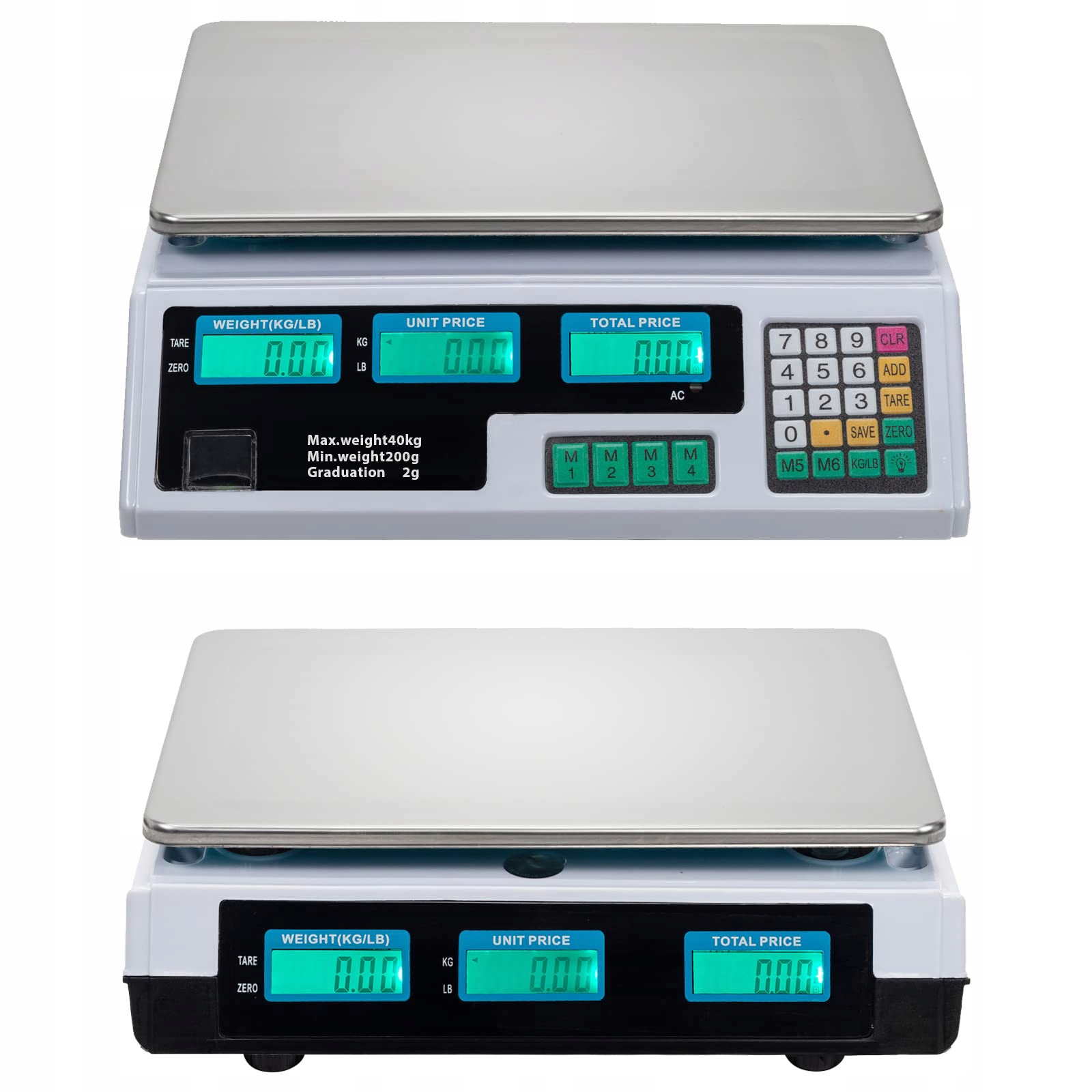 Bezdrátová Elektrická Gastronomická Váha LCD 40KG Akumulátor