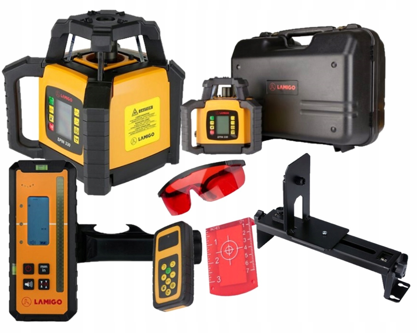 NIWELATOR ROTACYJNY LAMIGO SPIN 330 CYFROWY SPADKI ODBIORNIK DIGITAL mm