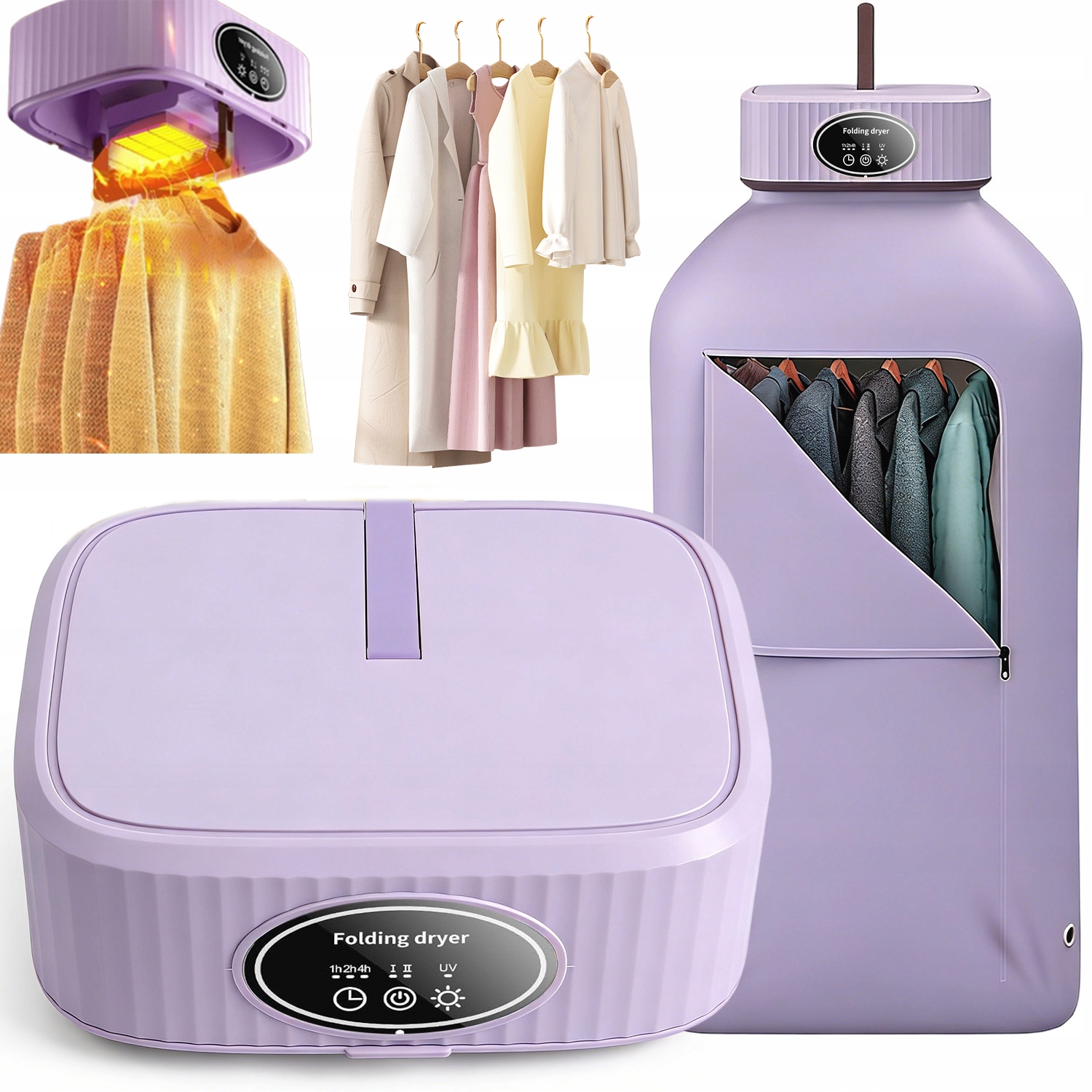 Levně Mini Elektrická Sušák Na Prádlo Inteligentní Skládací Sterilizace 600 W