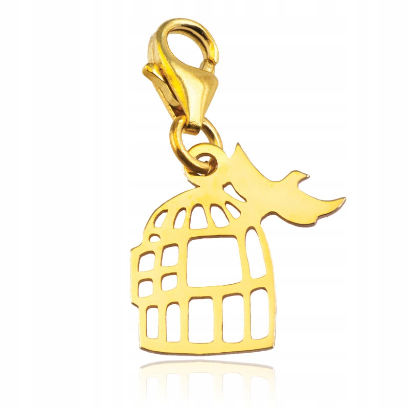 

Złoty Charms Klatka Z Ptaszkiem Pr 333