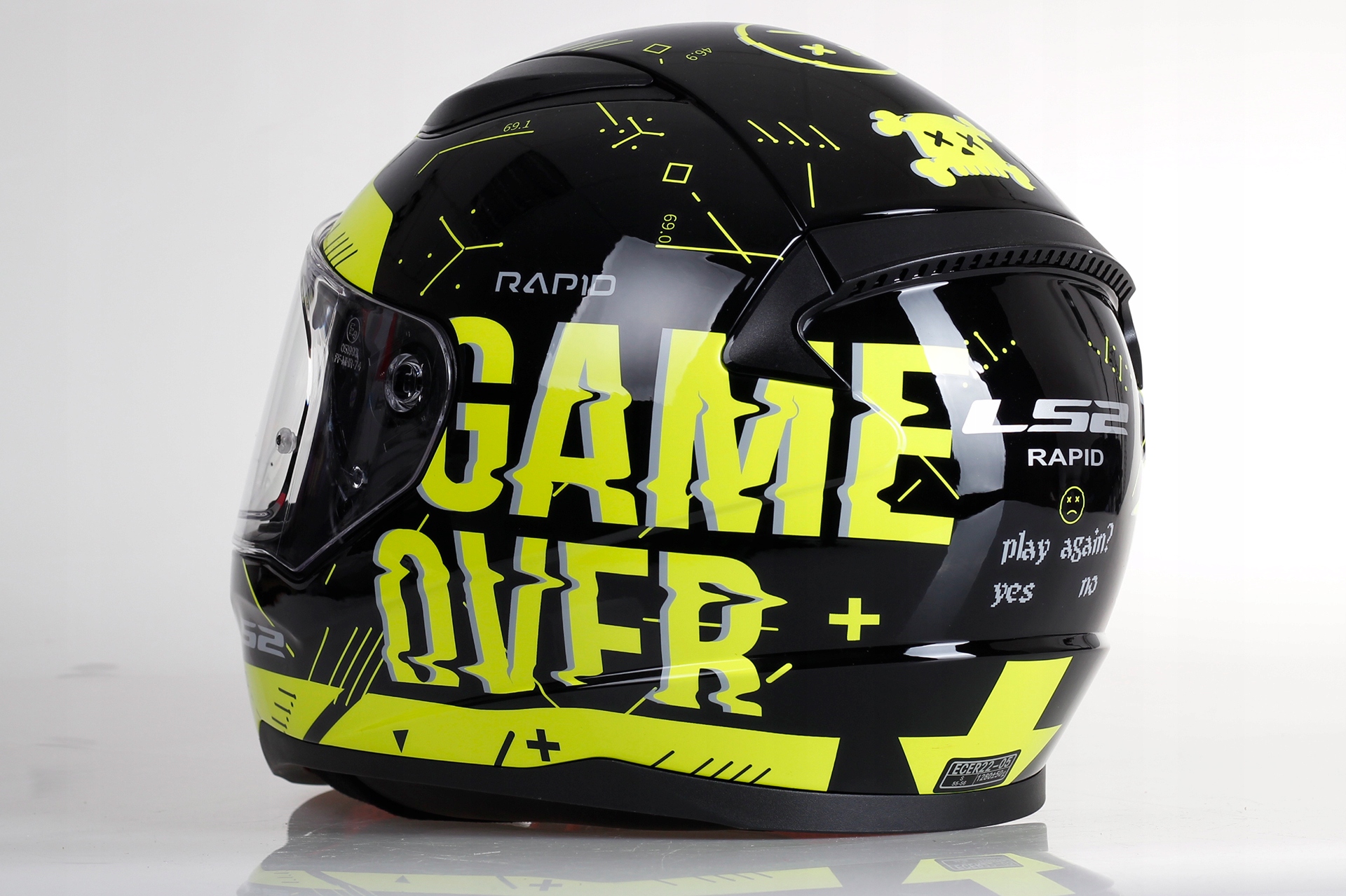 KASK MOTOCYKLOWY LS2 FF353 RAPID PLAYER FLUO rozmiar L Rozmiar L