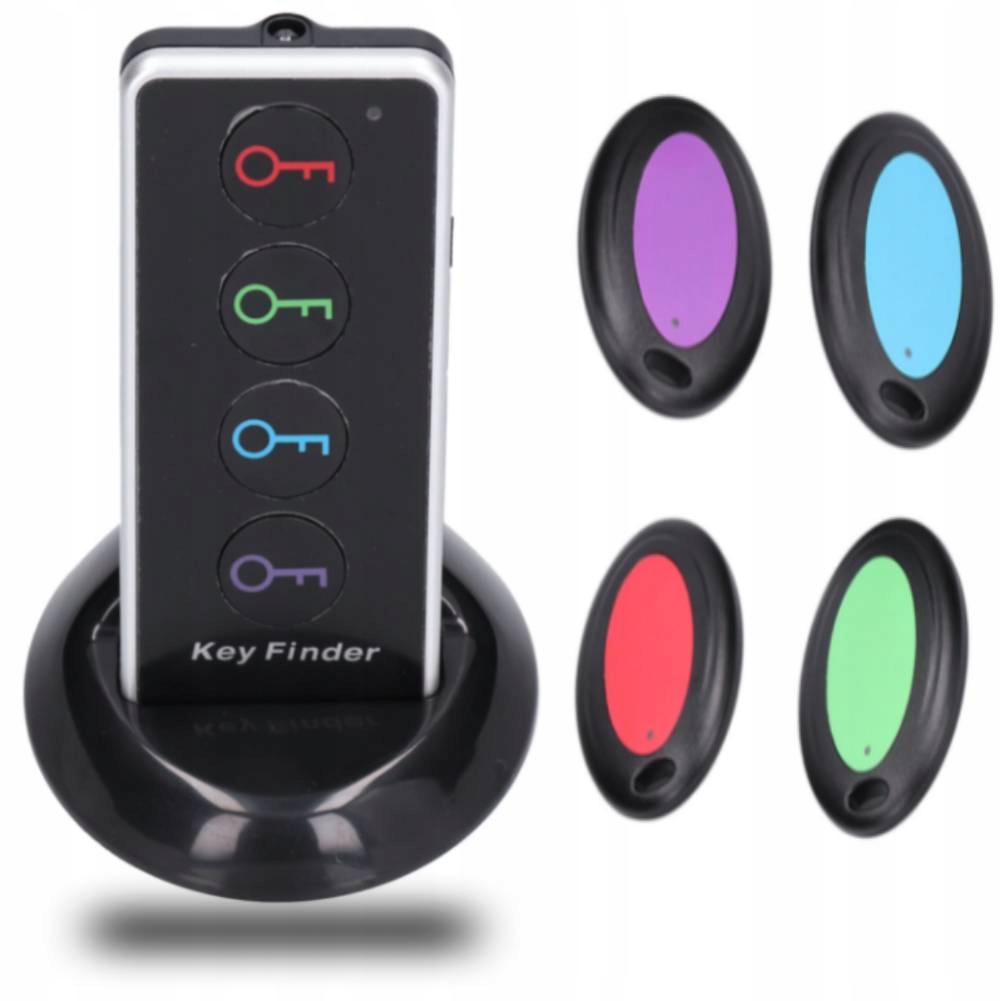 Lokalizator Kluczy Bezprzewodowy Keyfinder Znajdź Kluczy Portfel Brelok 4W1