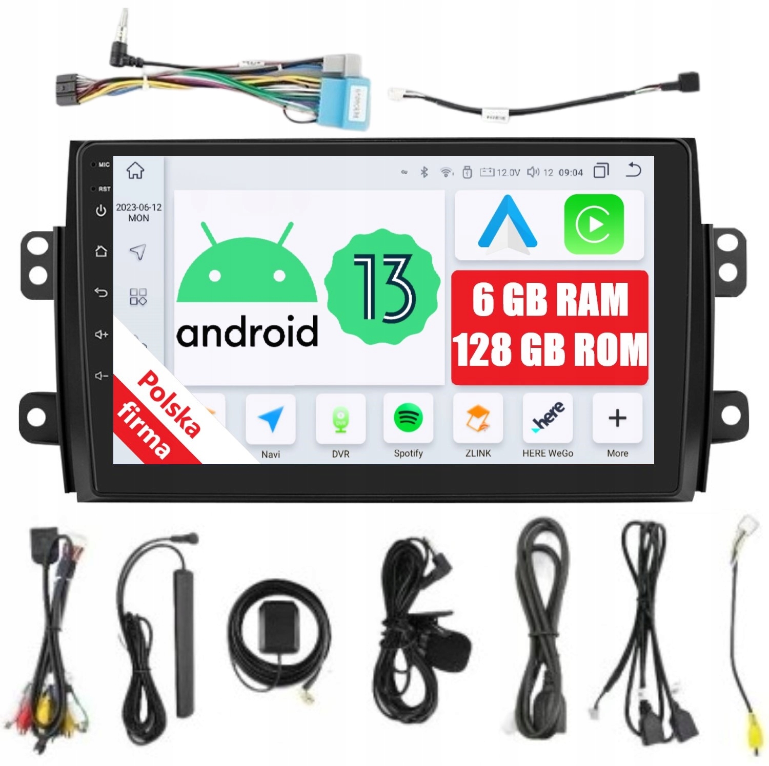 Navigácia Rádio 2DIN Android Fiat Sedici Suzuki SX4 A 6 Gb Dsp Carplay Lte