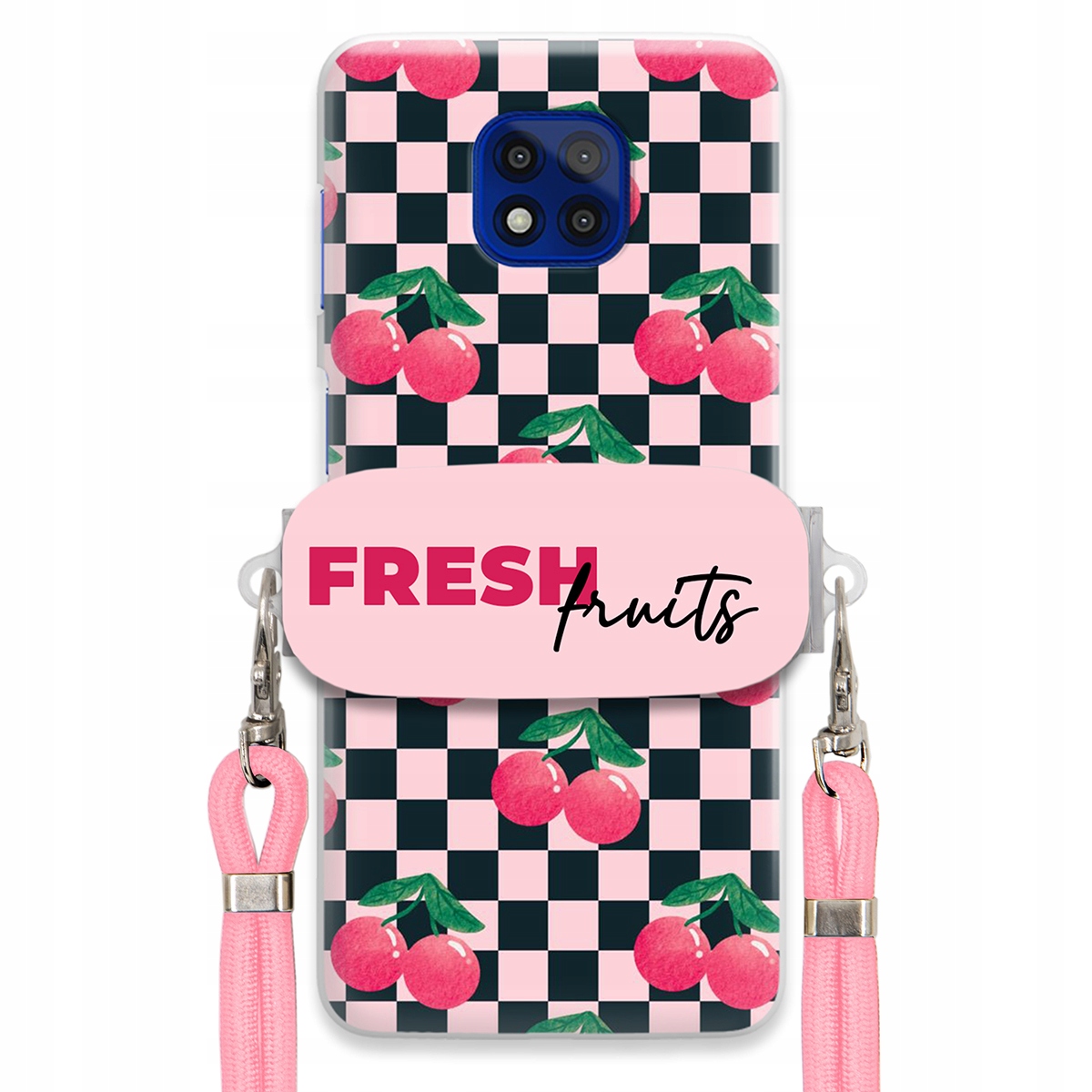 Puzdro pre Motorola G Power 2021 Ružové vodítko praktický držiak Fresh Fruits