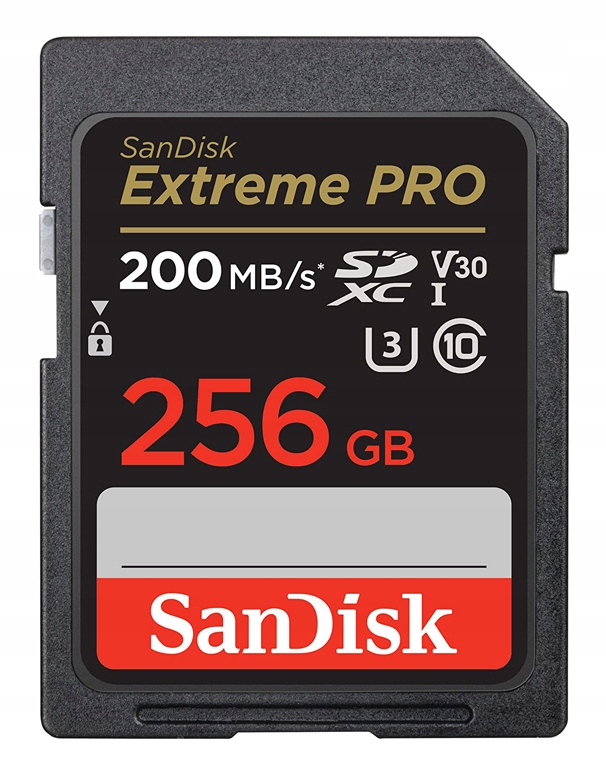 

Karta Sandisk Extreme Pro 256GB V30 U3 4K 200MB/s