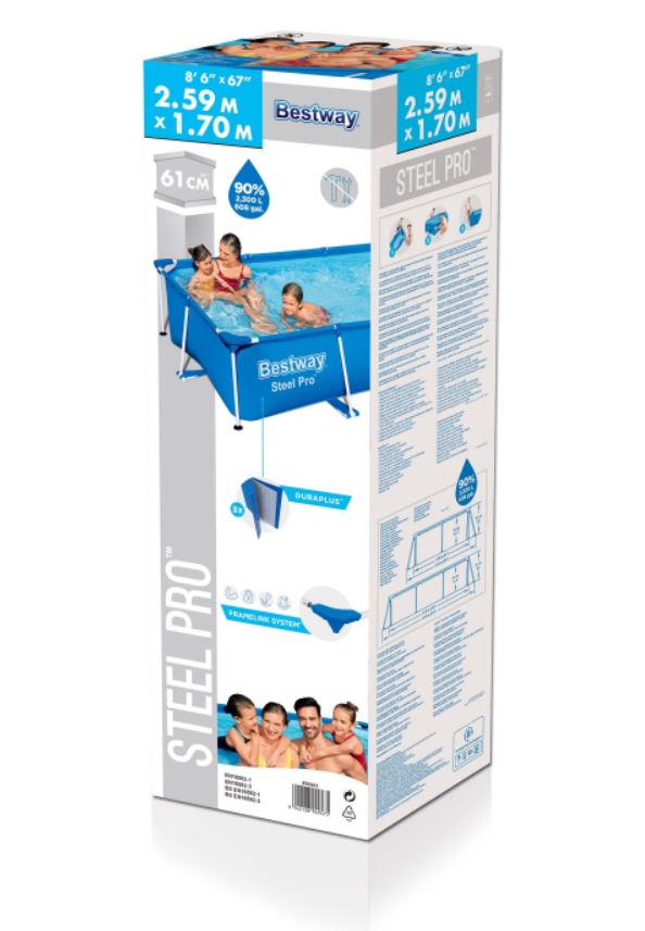 

Bestway Basen ze stelażem 259X170X61 B56403