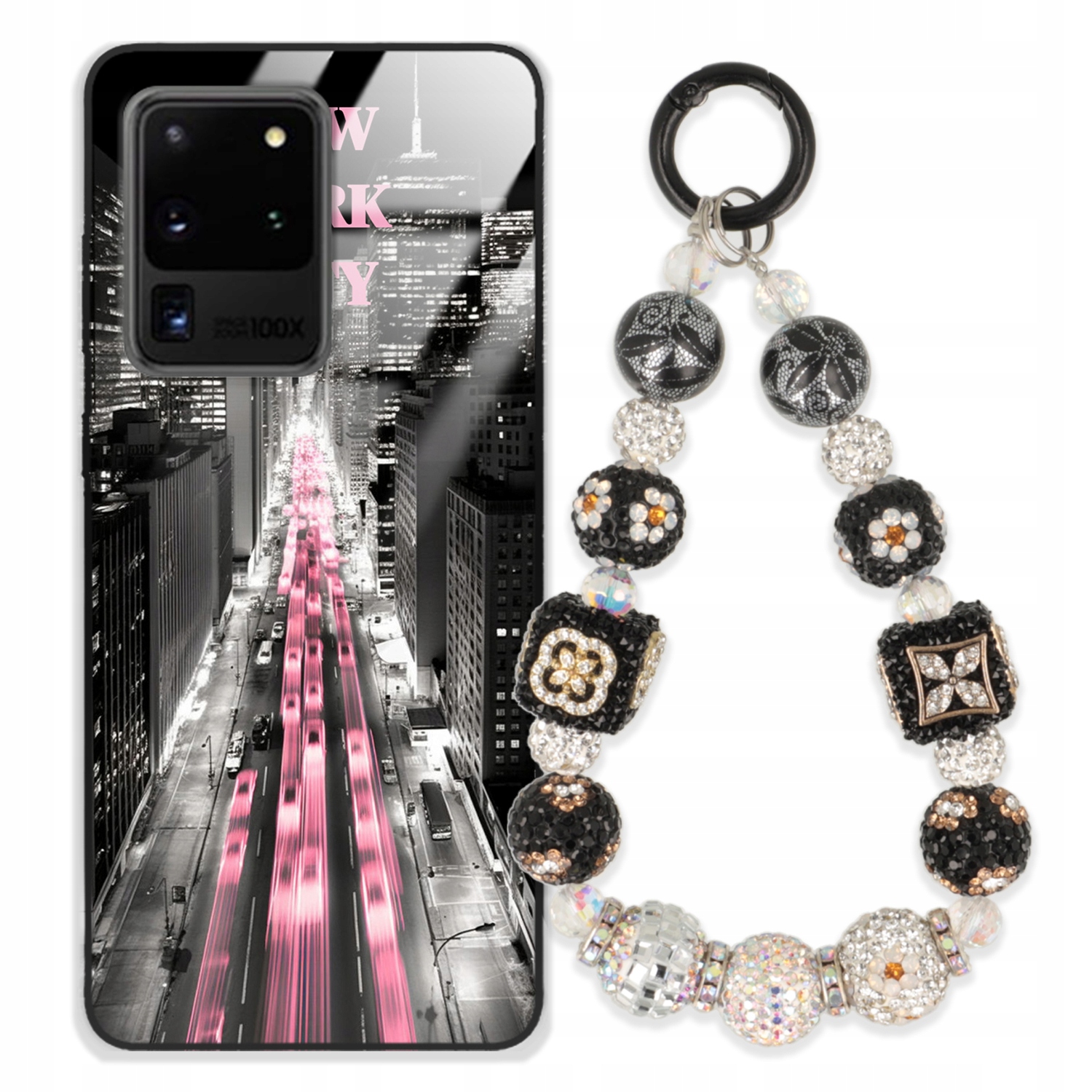 Puzdro Pre Samsung S20 Ultra Glass Kľúčenka Elegantné Prémiové Puzdro