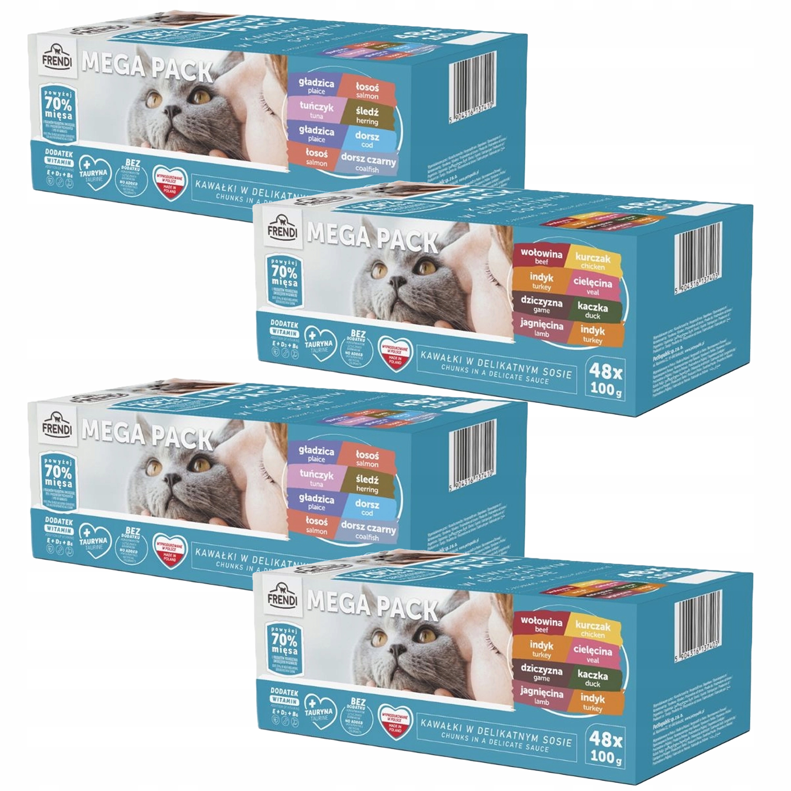 Frendi kousky v omáčce krmivo mokré pro kočky mix chutí 192 x 100 g