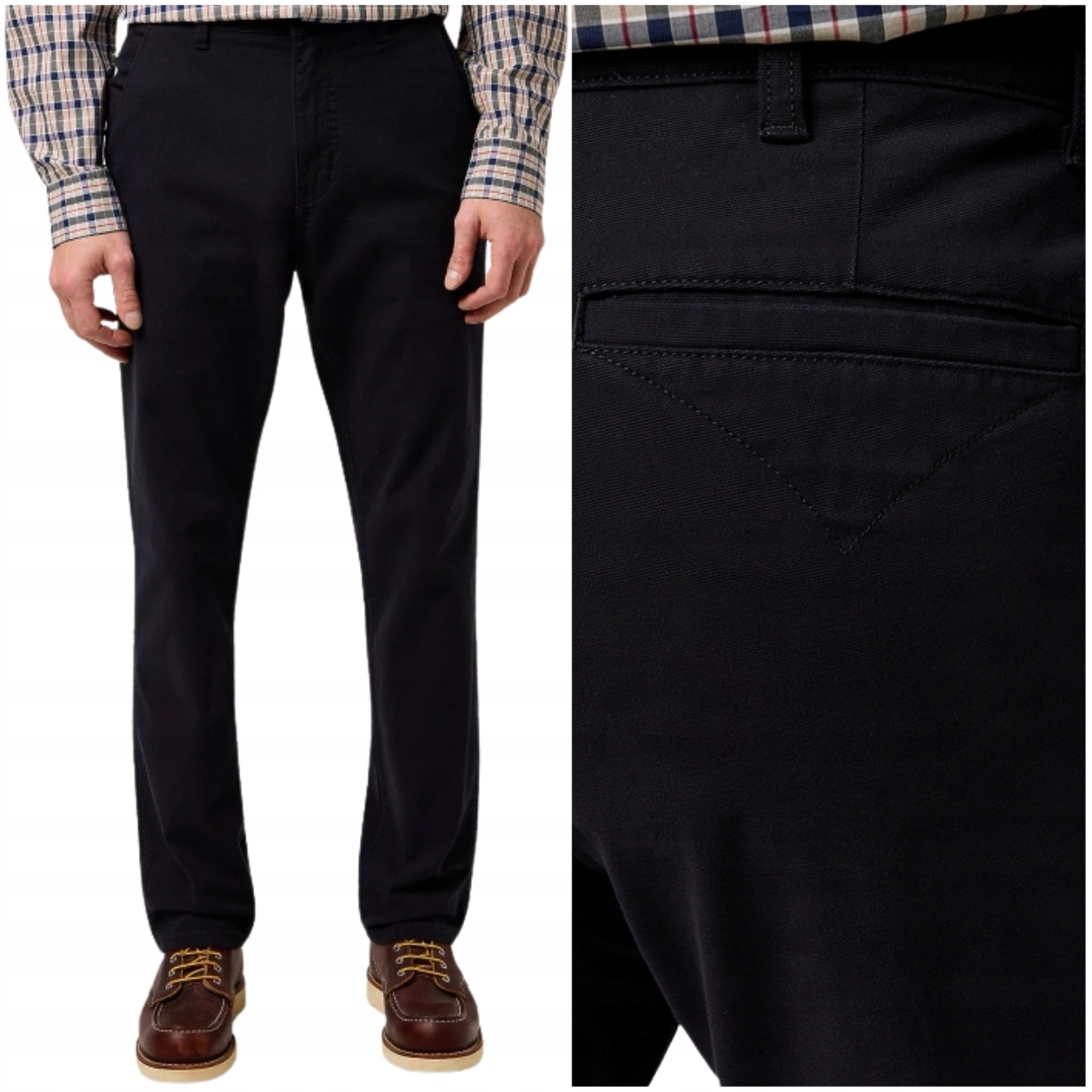 Wrangler Regular Chino Black bavlněné látkové kalhoty chinosy W40 L34