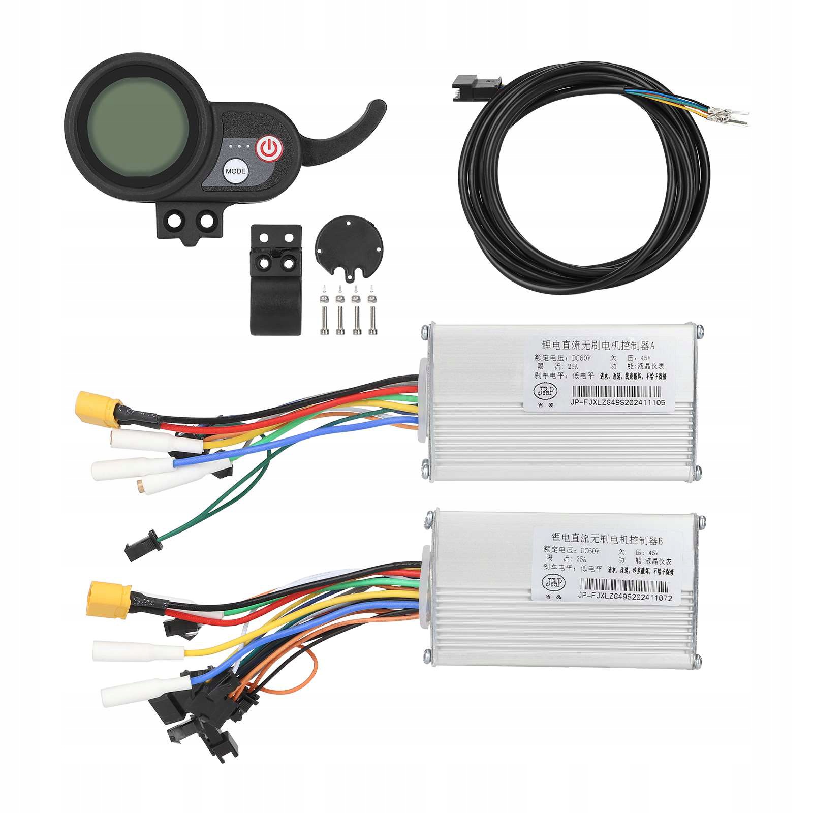 Sada Dual Motor 2x ovladač 60 V displej s manžetou kabel 6 pinů