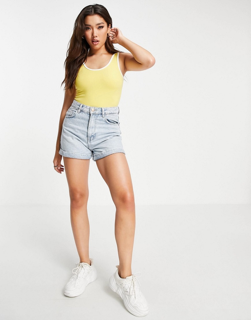 Threadbare Body żółte z białymi lamówkami S (36) Marka Threadbare