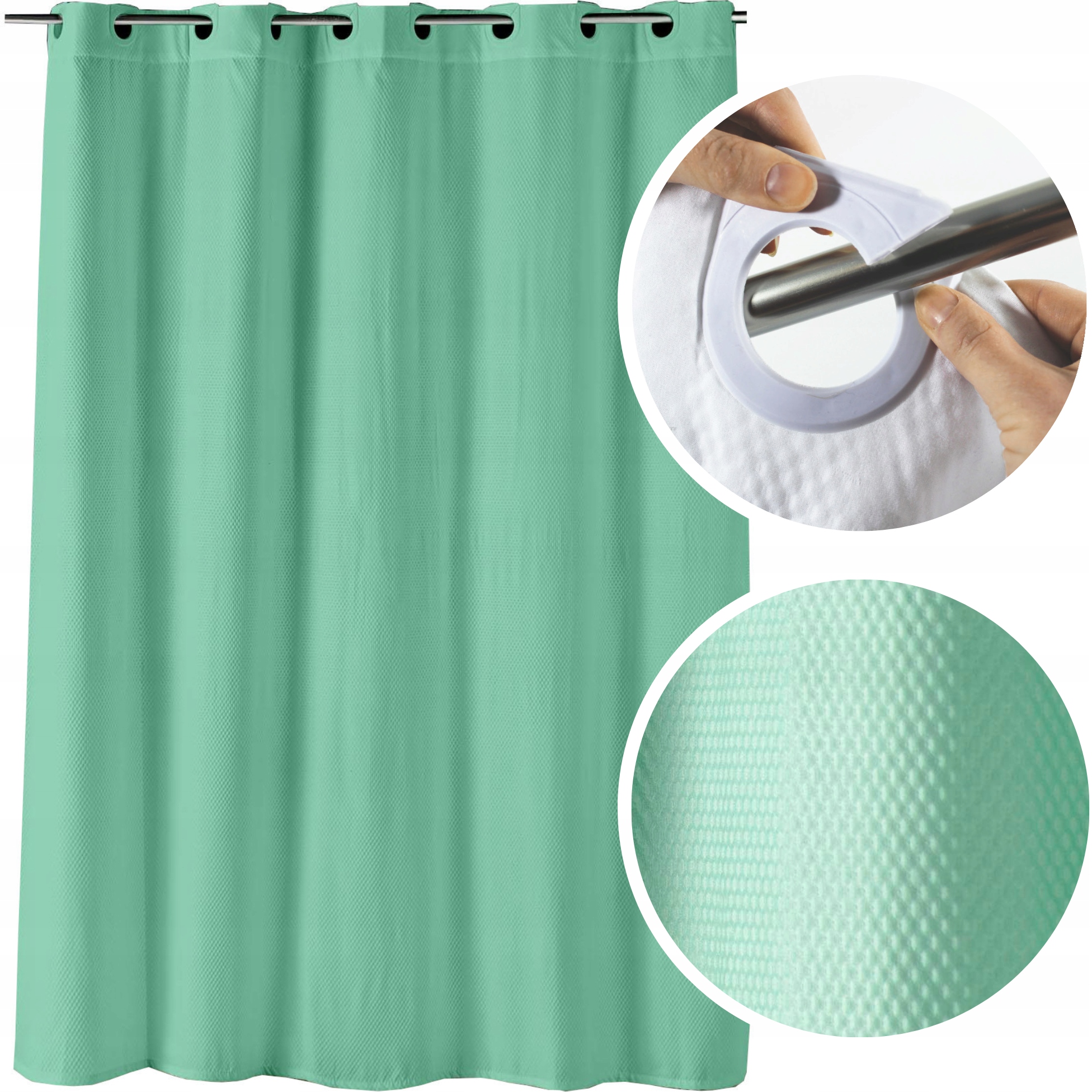 ZASŁONA PRYSZNICOWA TEKSTYLNA KOTARA DO WANNY ZASŁONKA POD PRYSZNIC KURTYNA Kod producenta Zasłona prysznicowa mikrofibra