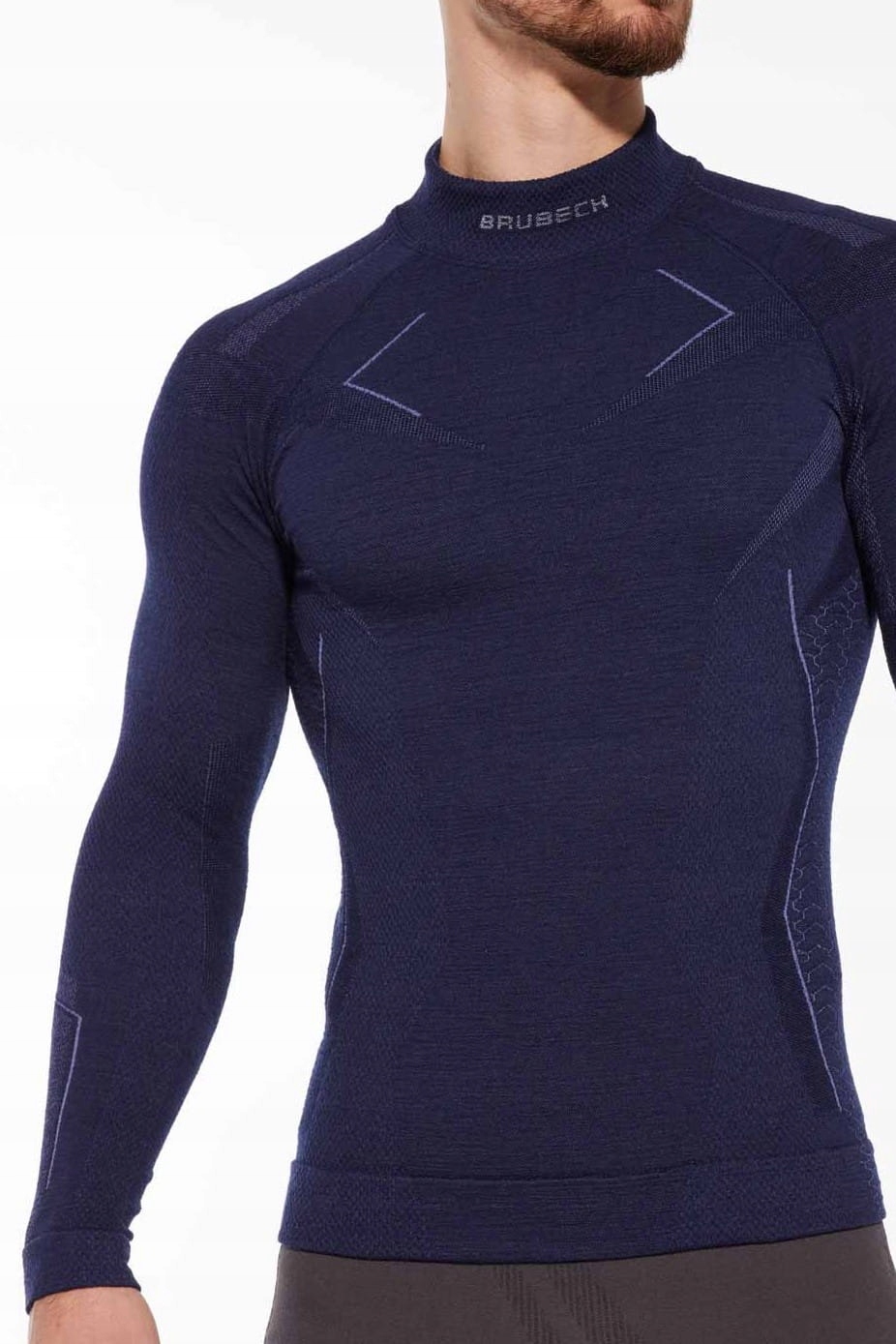 Pánské tričko s dlouhým rukávem Brubeck Extreme Merino LS1666 granátové [XL]