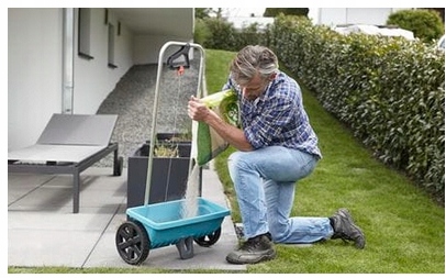 Siewnik Do Trawy i Nawozu Uniwersalny Ręczny Gardena L/00432-20 OKAZJA Zasilanie ręczne