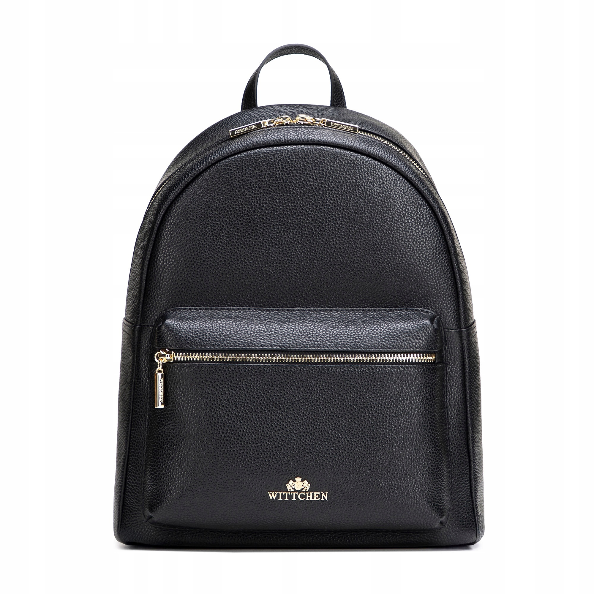 Plecak Wittchen damski duży ze skóry naturalnej 102-4E-621-1G czarny