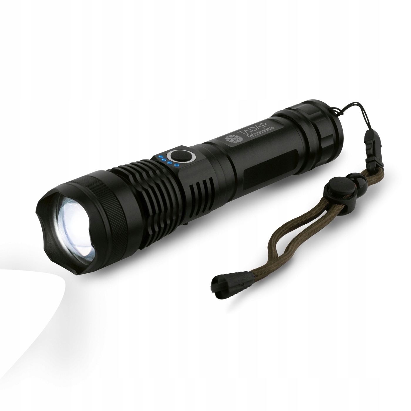 Latarka Taktyczna Led Akumulatorowa Szperacz Zoom 5 trybów micro Usb Tadar