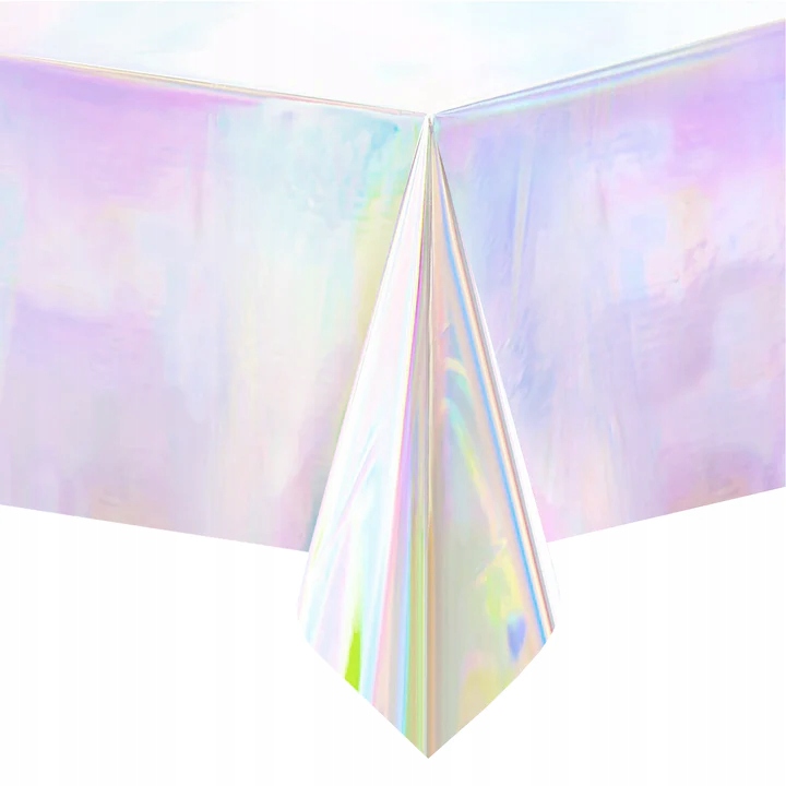 Obrus foliowy srebrny opal plamoodporny 137x274BIG Stan opakowania oryginalne