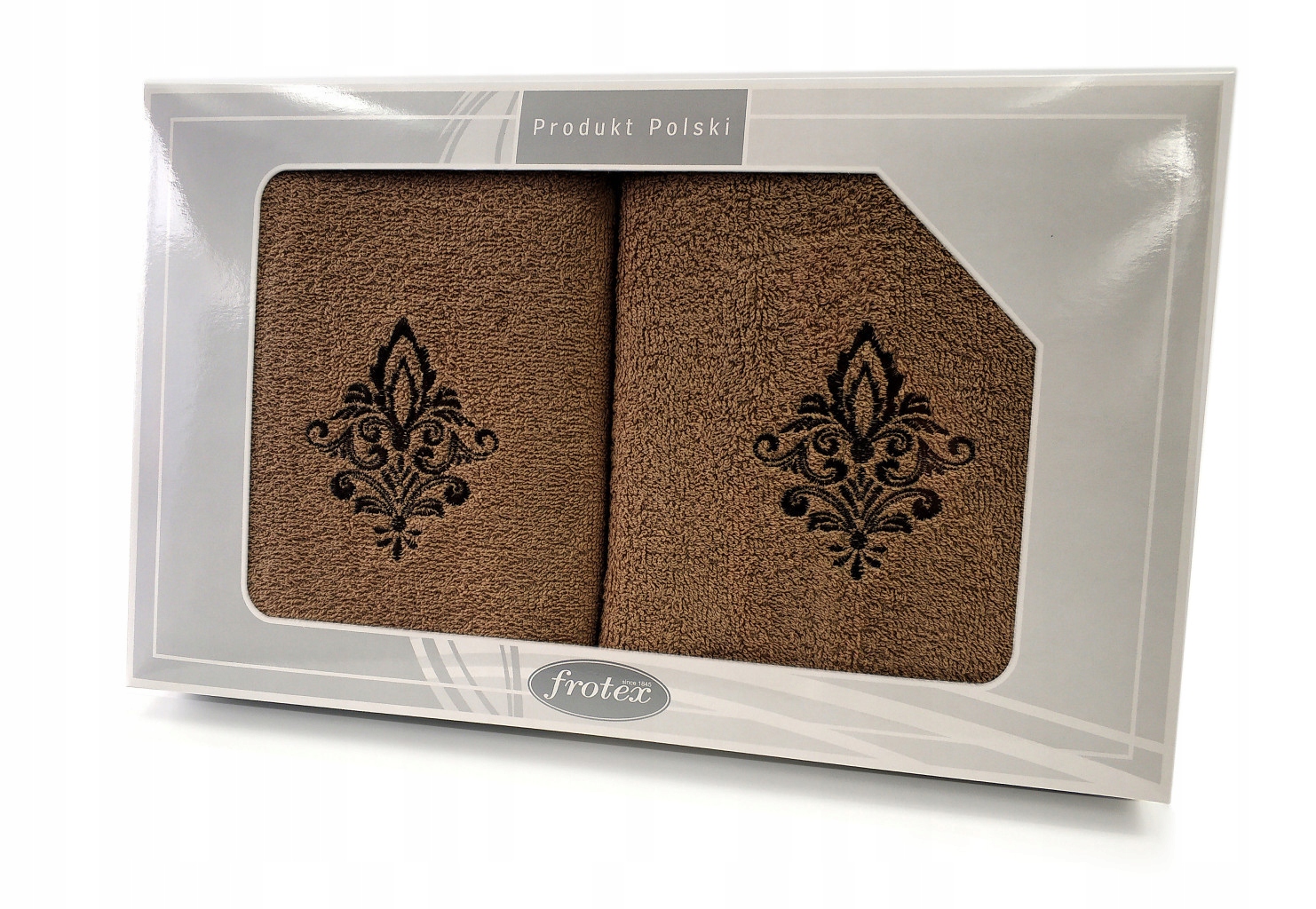 Komplet 2 ręczników Gift 50 70 pudełko Greno beżowy w5