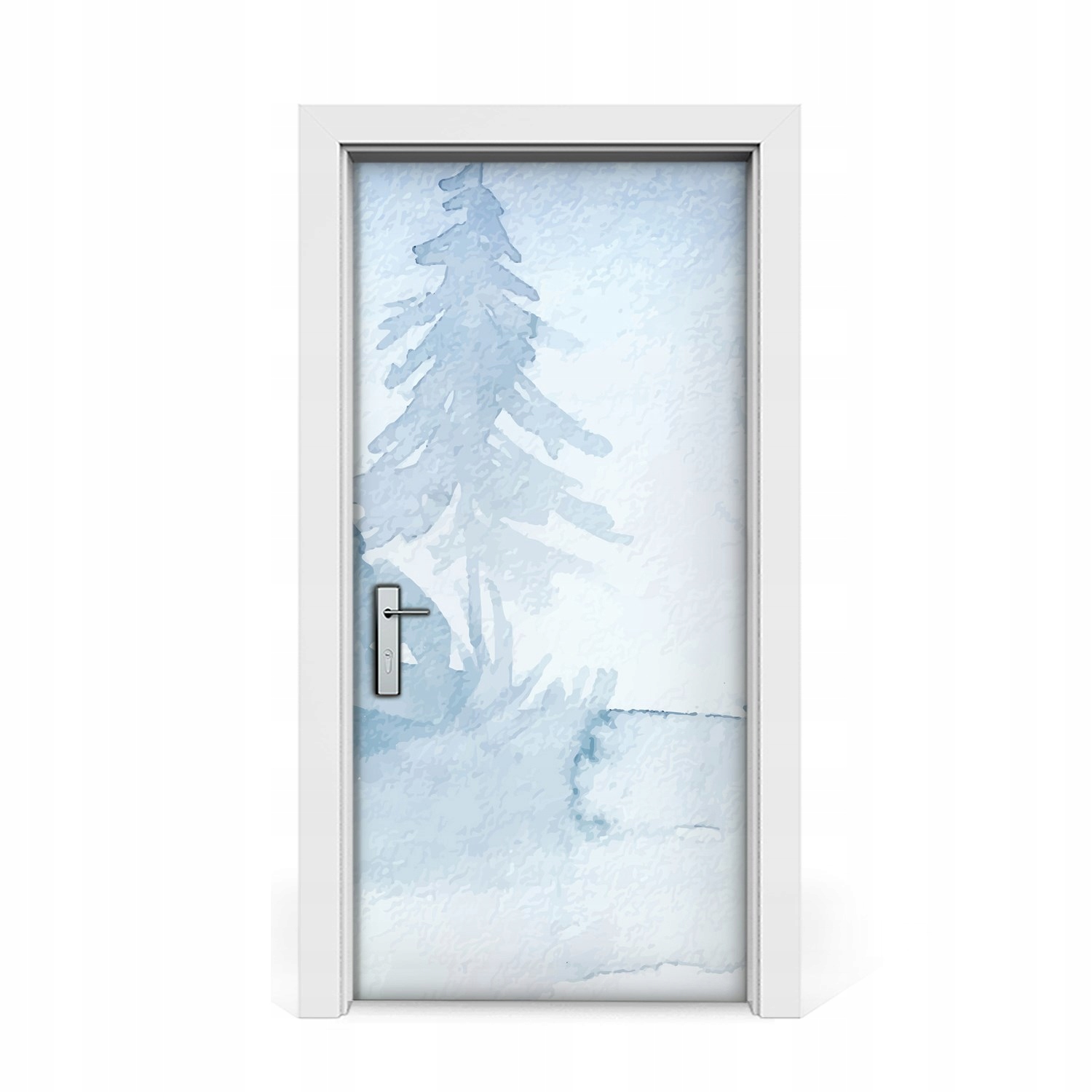 

Naklejka na drzwi Zimowy krajobraz las 95x205