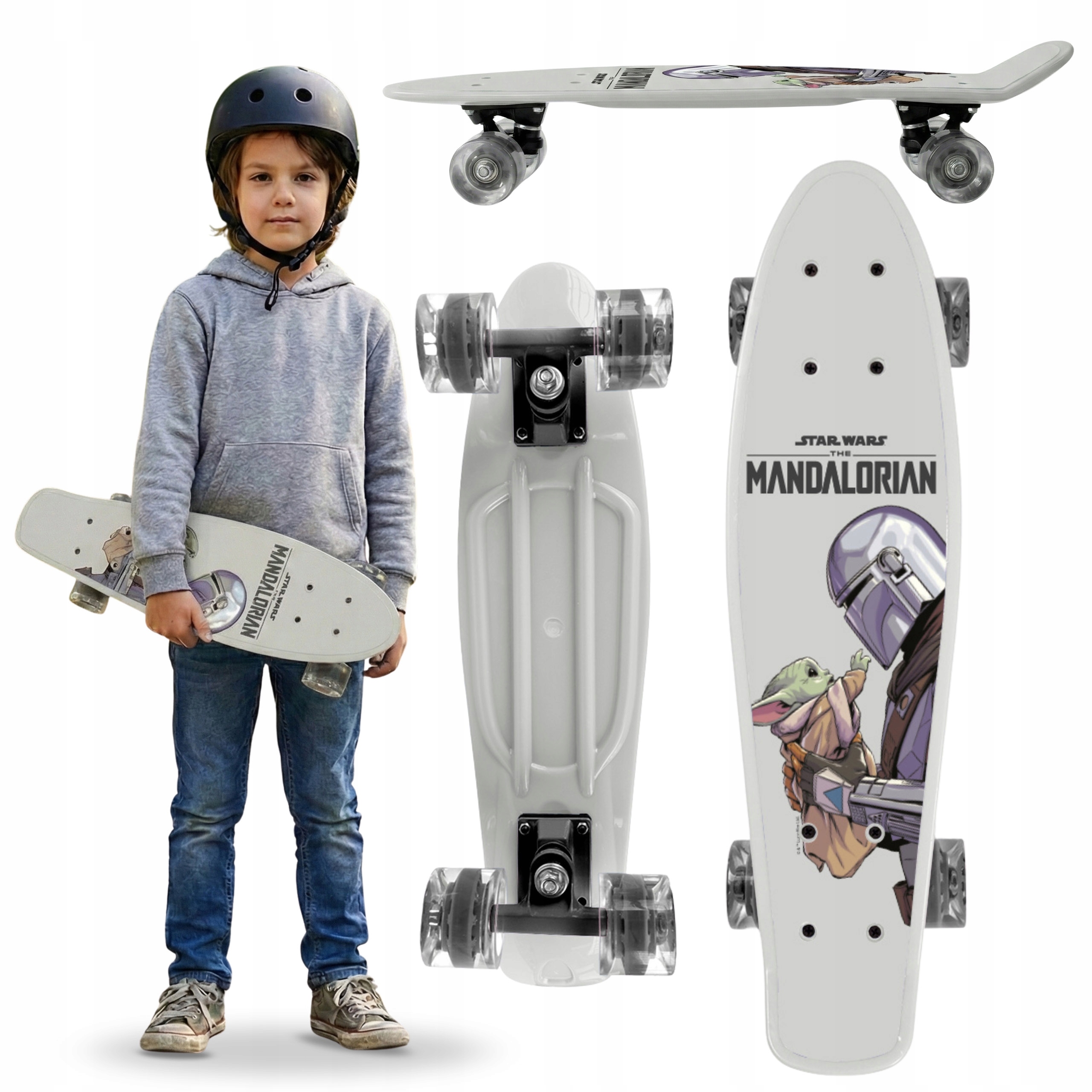 Star Wars The Mandalorian deskorolka Fiszka 55cm deska Stabilna od 20-50 kg