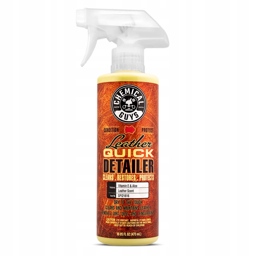 Chemical Guys Leather Quick Detailer czyści i odżywia skórę 473ml