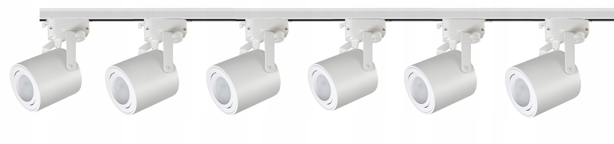 6 x Spot Reflektor GU10 Kolejnicový Kabel 1 m na lištu 1F