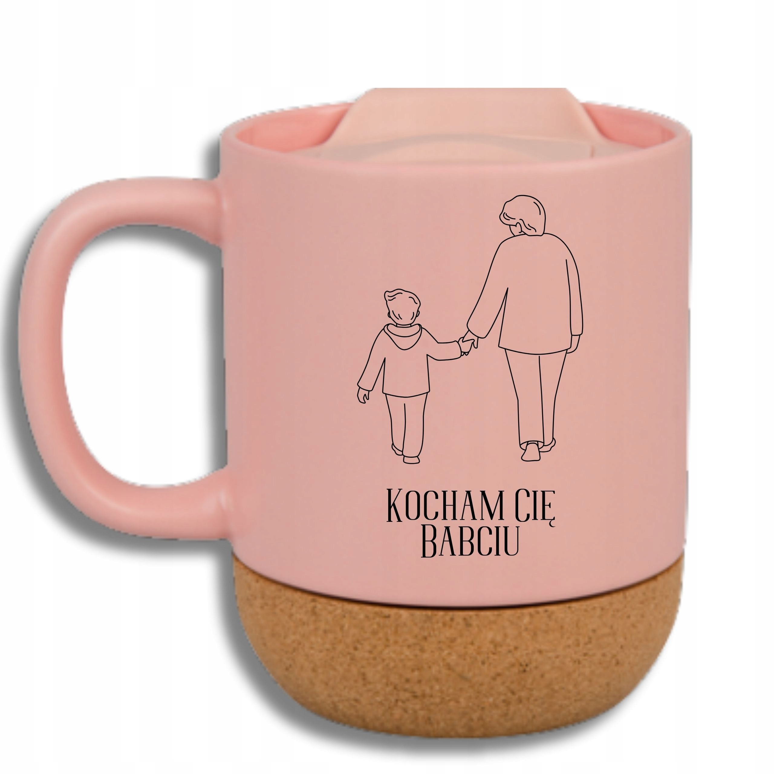 Růžový Hrnek Korek Vtipný Dárek Den Babičky Miluji Tě Babičko