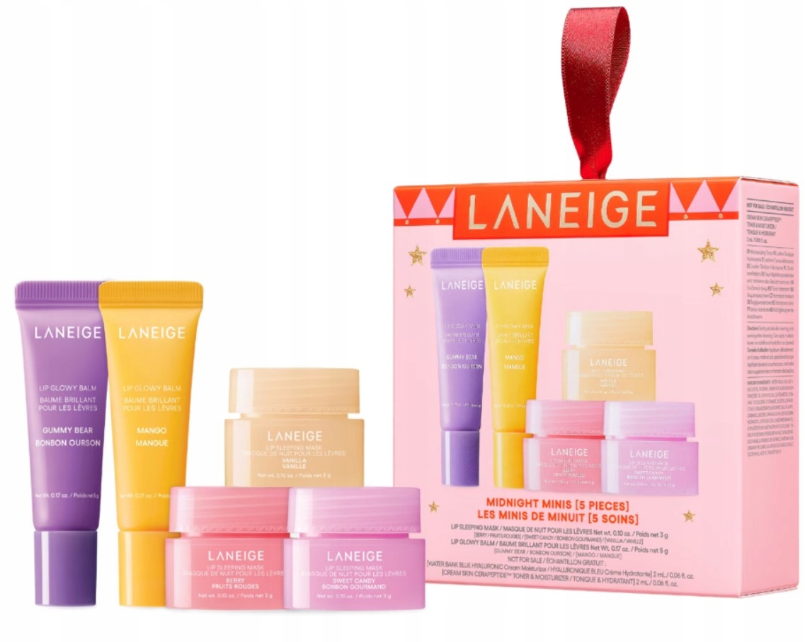 Laneige Zestaw maska balsam do ust Bear Mango Berry Vanilla Candy Kobieta