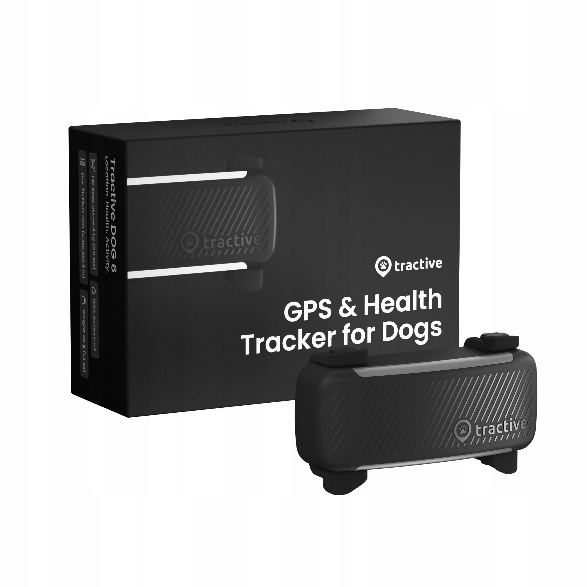 Levně Gps lokátor pro psy Tractive Gps & Health Dog 6 černý