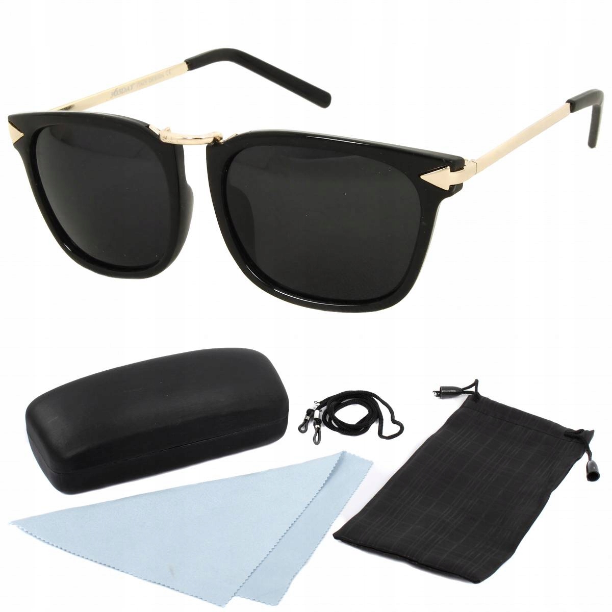 Polar Fashion P5828 C3 černo-zlaté sluneční brýle s polarizací