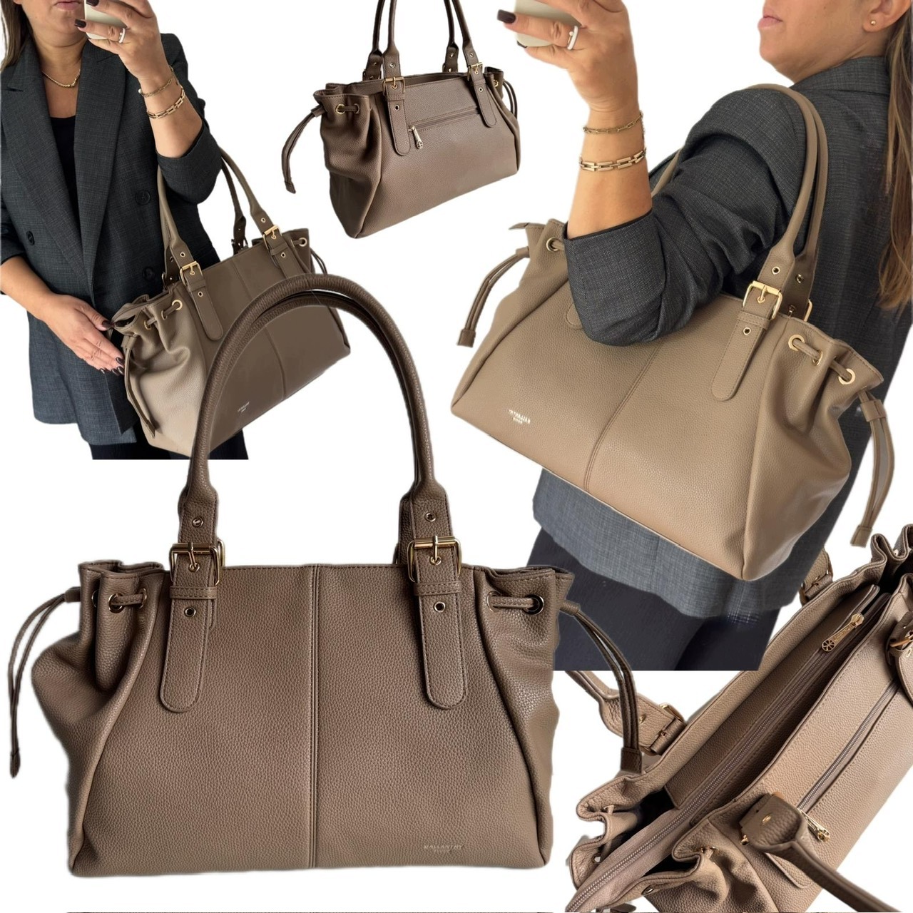 Dámská Kabelka Gallantry Paris Studijní Škola A4 Eko Kůže Béžová Shopper XL