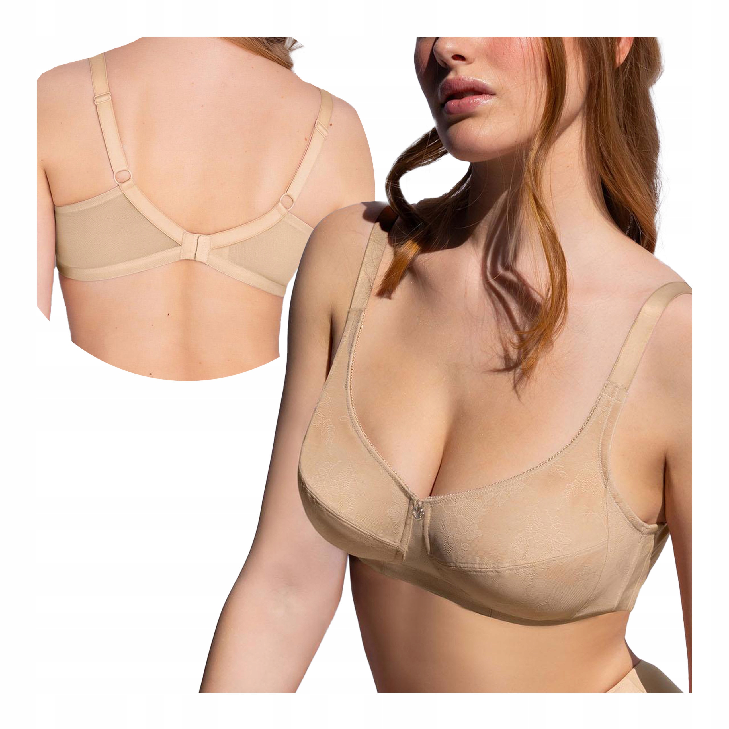 Měkká podprsenka s širokými ramínky a velkým poprsím Verde Veronica 80D