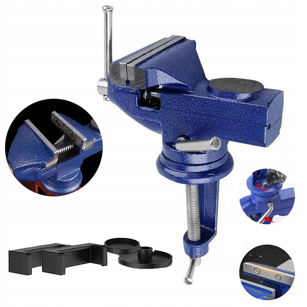 Zámečnický Stolní Svěrák Otočný O 360° Tělo Z Litiny, Kalené Čelisti