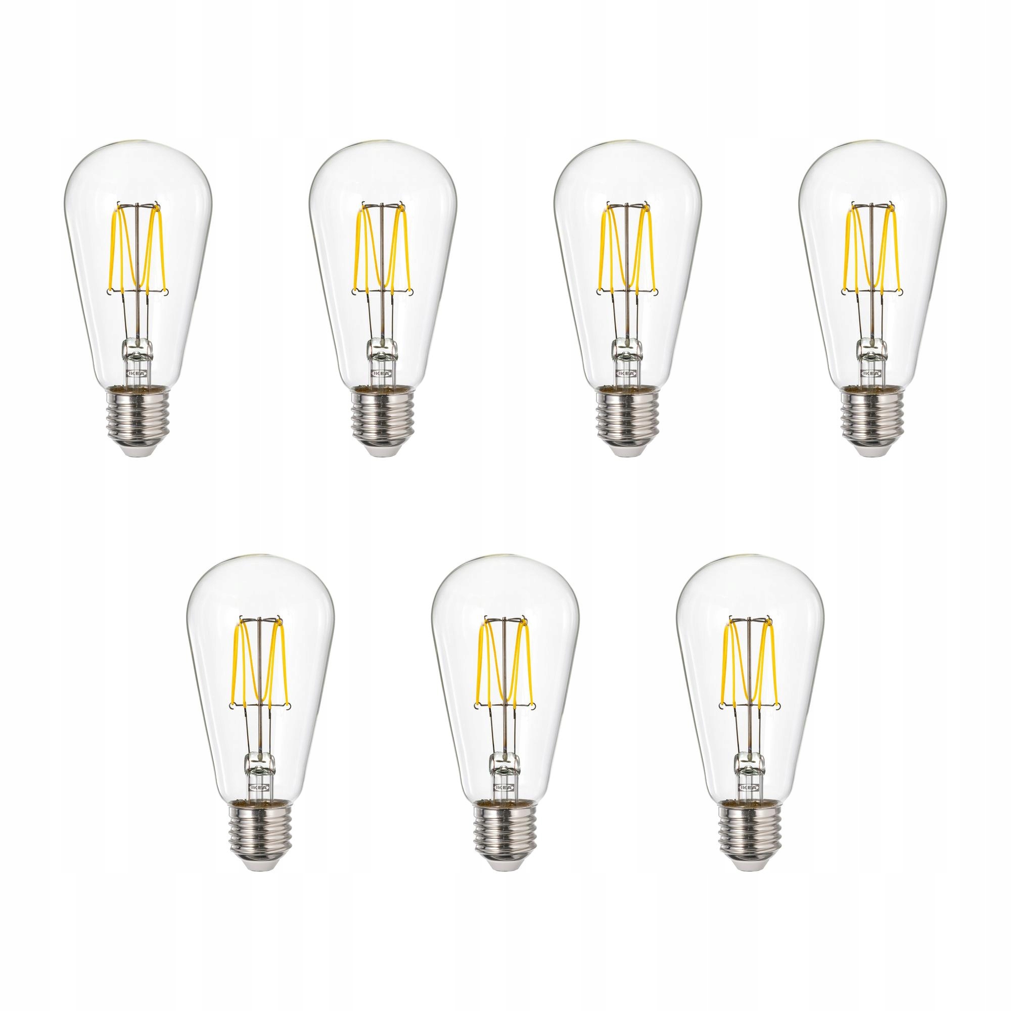 7 ks Led žárovka E27 150lm 2200K průhledná kapka Lunnom