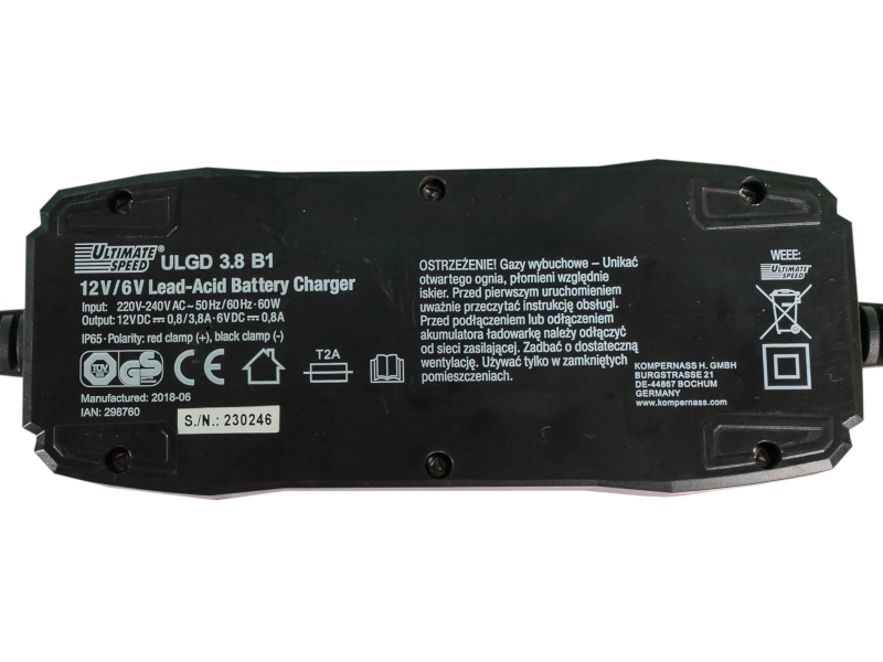 PROSTOWNIK impulsowy DO AKUMULATORA 6V i 12V 5A EAN (GTIN) 3665274903913