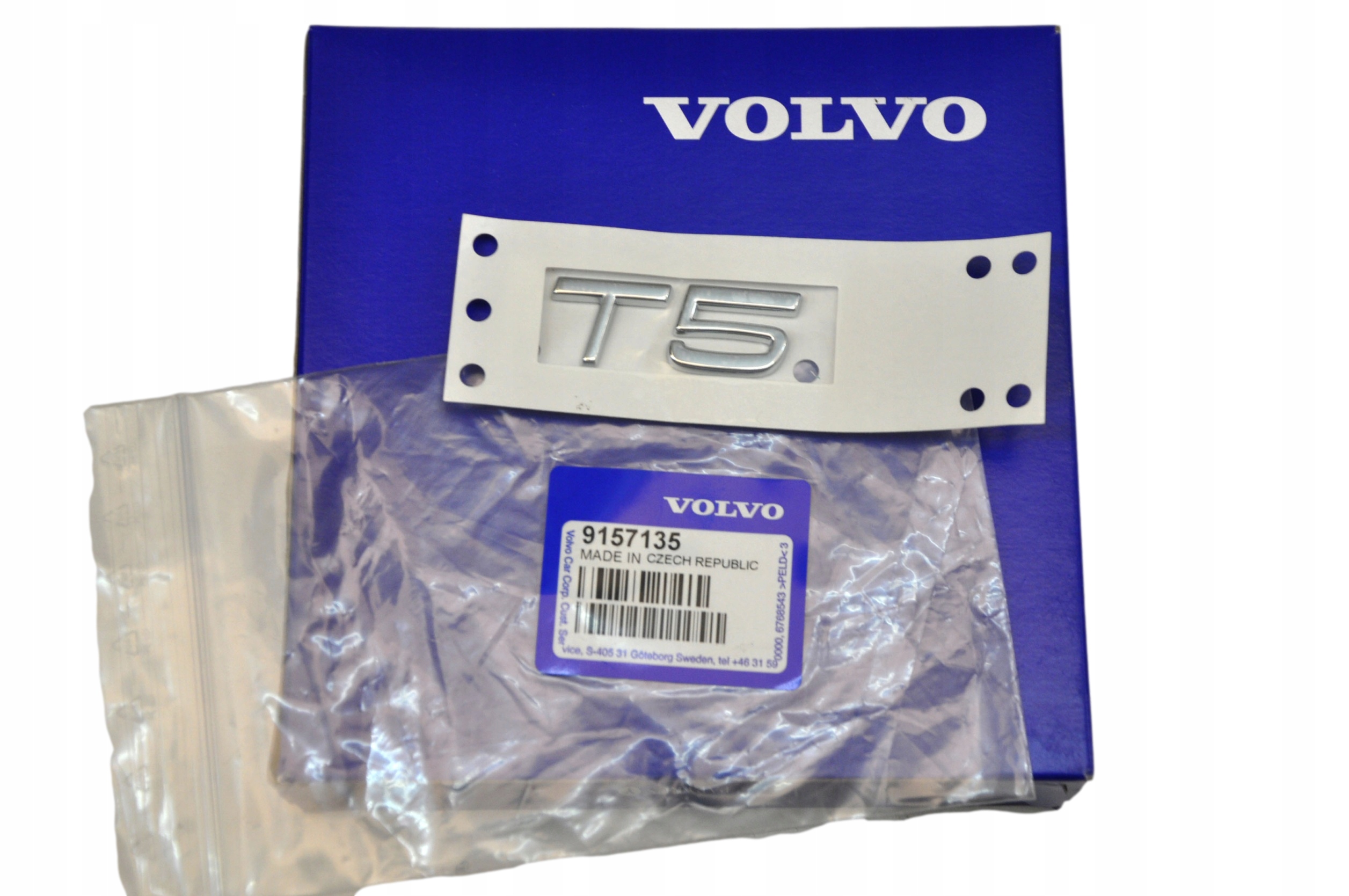 Volvo C30 C70 S40 V50 S70 V70 XC70 S80 V40 emblém T5 na zadnú klapku Oe
