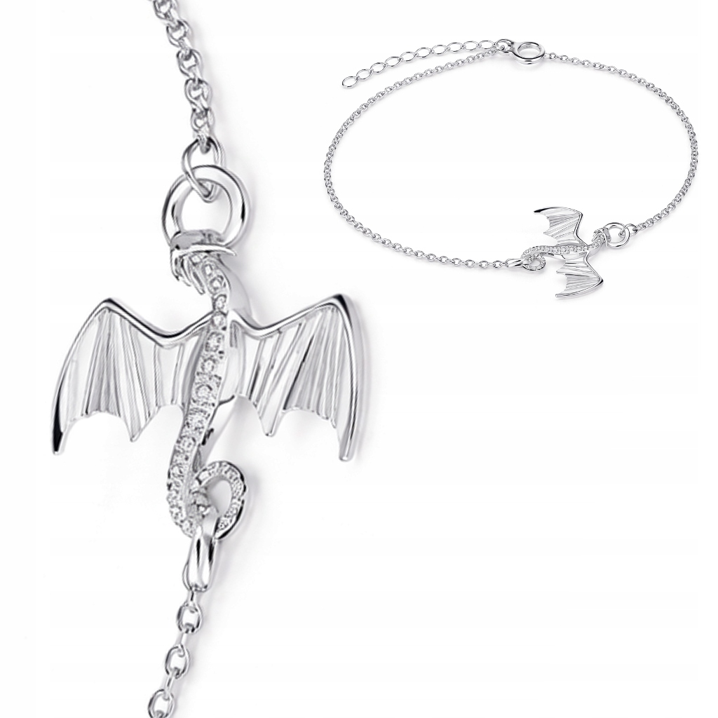 Stříbrný náramek Krásný Drak Amulet síly a ochrany Stříbro ryzost 925