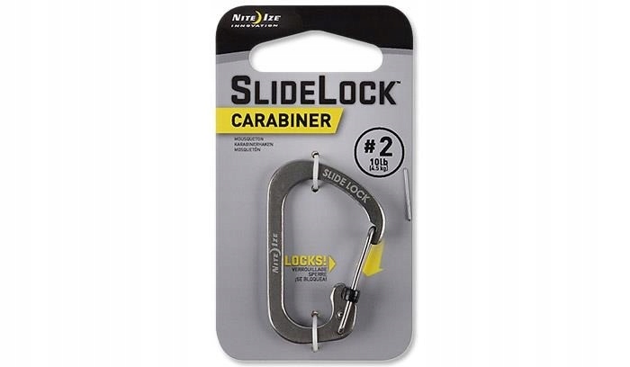 Nite Ize SlideLock Carabiner 2 Stalowy karabinek karabińczyk z blokada