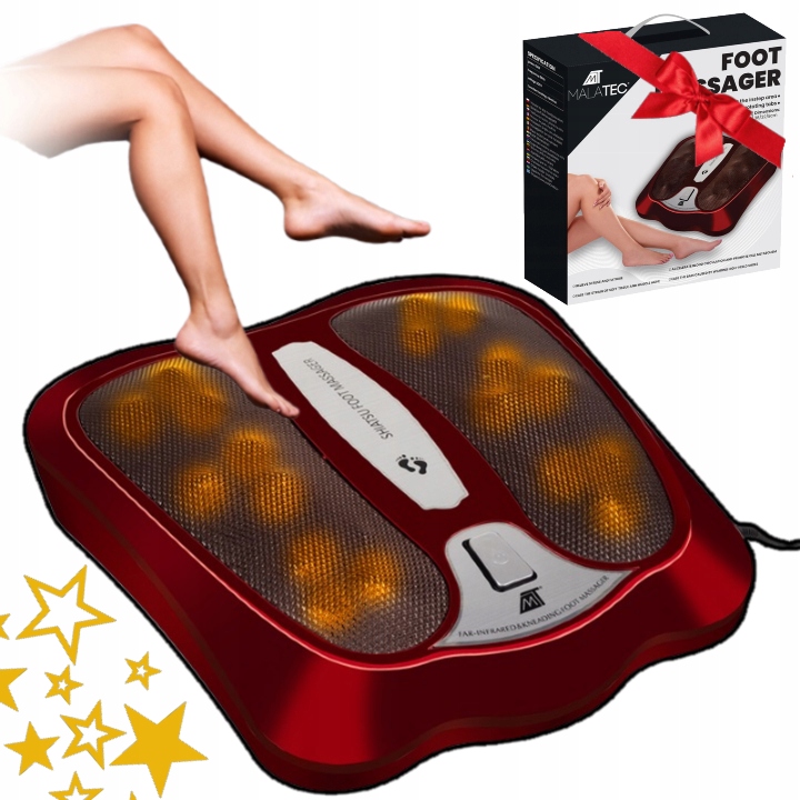 Masażer do Stóp Nóg Shiatsu z Podgrzewaniem 2w1 Wibracyjny do Masażu Ciała